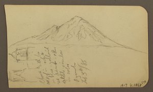 Tekening, Uitzicht bij het meer, Cuitzeo; Verso: Uitzicht bij het meer, Cuitzeo, februari 1885