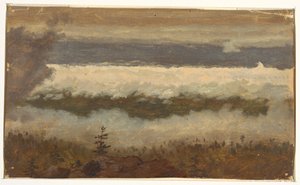 Tekening, Zicht op wolken vanaf de top van de Catskill-berg, 1844-45 door Frederic Edwin Church