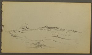 Tekening, Golven, mogelijk 1860 door Frederic Edwin Church