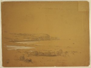 Tekening, Whale Cove, Grand Manan Island, Canada, september 1851 door Frederic Edwin Church
