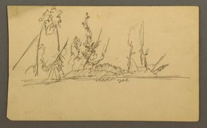 Tekening, Bosrijk eiland, mogelijk 1877 door Frederic Edwin Church