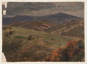Heuvelachtig landschap, vroege herfst