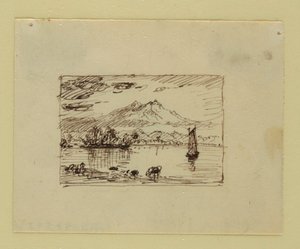 Denkbeeldig landschap door Frederic Edwin Church
