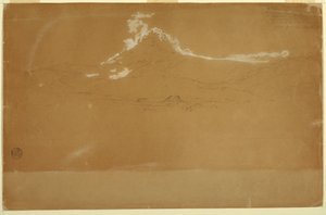 Mount Chimborazo, nabij Guanojo en Guaranda, Ecuador door Frederic Edwin Church