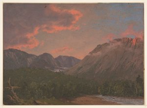Berglandschap bij zonsondergang door Frederic Edwin Church