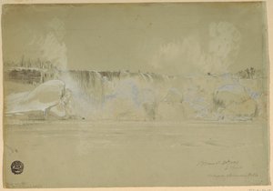 Niagara Falls in de sneeuw, vanuit het noordwesten