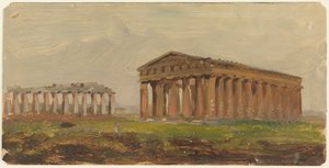 Paestum, Tempel van Neptunus door Frederic Edwin Church