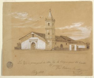 Parochiekerk van Onze-Lieve-Vrouw van Chiquinquirá del Cerrito, Chiquinquirá, Colombia door Frederic Edwin Church