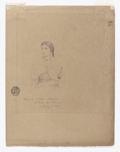 Portret van Boliviaans meisje: Senorita Filetta Molina Bolador del Carmen, Colombia door Frederic Edwin Church
