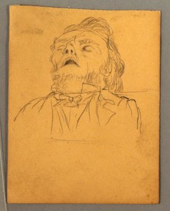 Portret van Slapende Man door Frederic Edwin Church