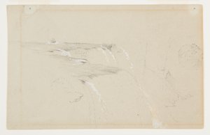 Rand van de Amerikaanse Watervallen, Niagara Rivier door Frederic Edwin Church