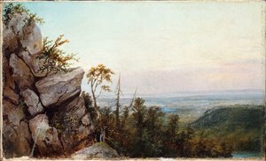 Rotsen en landschap door Frederic Edwin Church