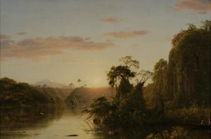 Scène op de Magdalena door Frederic Edwin Church