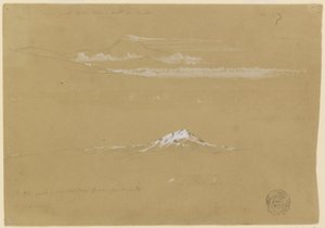 Sincholagua, ochtend, vanaf de Zonnetempel, Quito door Frederic Edwin Church