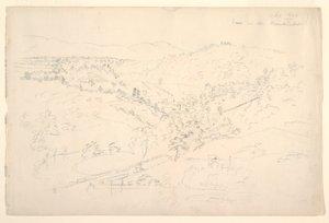 Schets van een Catskill-landschap (Uitzicht op de Kaanterkill)