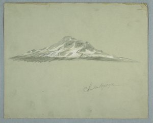 Met Sneeuw Bedekte Piek van de Chimborazo, Ecuador