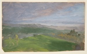 Zomerzicht, Hudson Valley, New York door Frederic Edwin Church