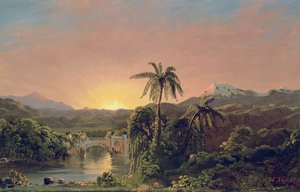 Zonsondergang in Ecuador