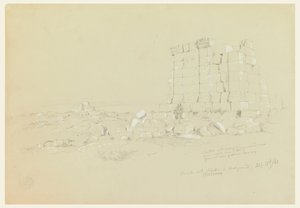 Tempel met Semua [tegenwoordig as-Samu] in de verte door Frederic Edwin Church