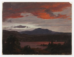 Turner Pond met Pomola Peak en Baxter Peak, Maine