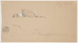 Twee ijsbergen door Frederic Edwin Church