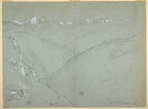 Valleilandschap met Besneeuwde Bergen, Berner Alpen, Zwitserland, Deel 1