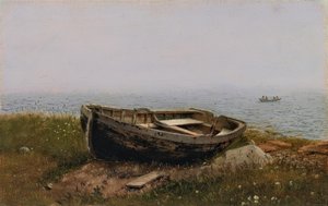 Verlaten roeiboot