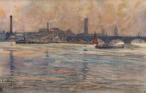 De Theems, Londen, ca. 1893 door Frederic Anatole Houbron