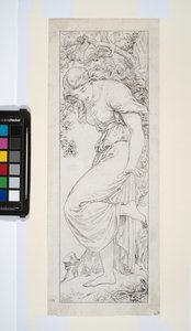 De kwaadaardige babbelaar, studie voor de Kapel van de Hemelvaart door Frederic James Shields