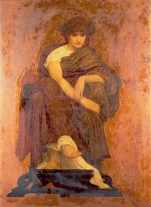 Mnemosyne, de moeder van de Muzen door Frederic Leighton