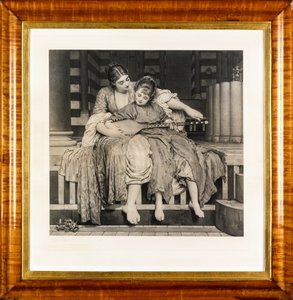 De muziekles door Frederic Leighton