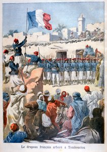 Het hijsen van de Franse vlag in Timboektoe, 1894