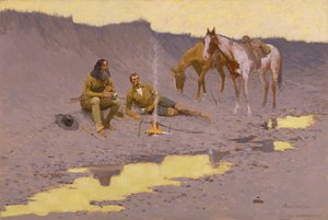 Een Nieuw Jaar op de Cimarron door Frederic Remington