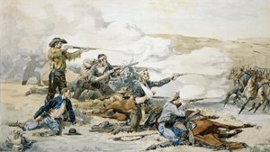 Slag om Beechers eiland door Frederic Remington