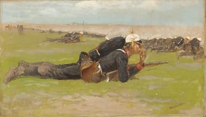 Veld Oefening voor de Pruisische Infanterie door Frederic Remington
