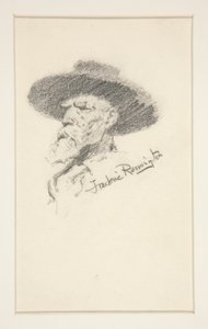 Hoofd van een man door Frederic Remington