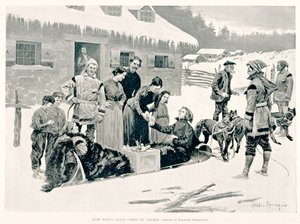 Hoe de Kerstman in Canada komt door Frederic Remington