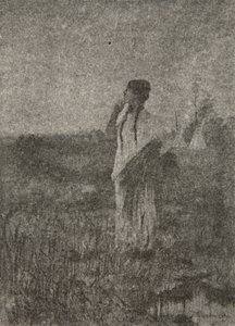 Als een geest die bij zonsopgang gaat, zag hij een meisje lopen, uit The Song of Hiawatha door Henry Wadsworth Longfellow (1807-82), uitgegeven door George G. Harrap und Company Ltd., 1911