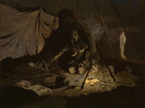 De droge bladeren hadden langer geduurd dan zij, c.1899 door Frederic Remington