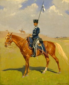 De huzaar (soldaat van de huzaren: een Duitse huzaar) 1892-93