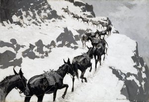 De muilezel door Frederic Remington
