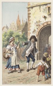 Een dame in Parijs door Frederic Theodore (after) Lix