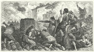 Verdediging van Zaragoza tegen de Fransen door Frederic Theodore (after) Lix