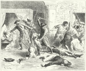 Bloedbad van de Fransen in Verona door Frederic Theodore (after) Lix
