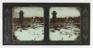 Winter Niagara Falls, Terrapin Tower vanaf Goat Island