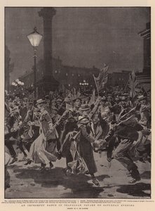 Een Impromptu Dans in Trafalgar Square op Zaterdagavond door Frederic de Haenen