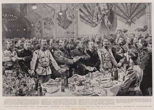 Auld Lang Syne, het afscheidsdiner voor de HAC-batterij van de City of London Imperial Volunteers