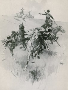 Circassiërs aan het oefenen door Frederic de Haenen