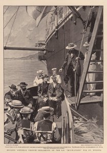 Verbannen, Generaal Cronje aan boord van de SS Milwaukee naar St. Helena door Frederic de Haenen
