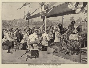 Op naar China, een Russische eenheid zegenen door Frederic de Haenen